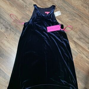 Betsey Johnson Midnight Blue Velvet Dress